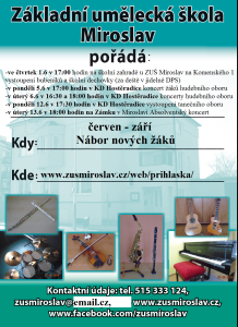 plakát ZUŠ Miroslav červen 2023